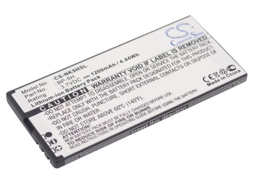 Replacement Battery Nokia BP-5H for Lumia 701 - 1