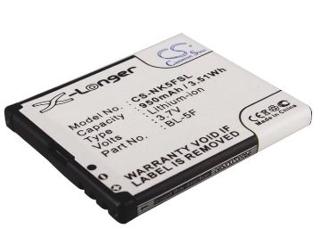 Nokia BL-5F Battery Replacement for 6210 Navigator 6290 - 1