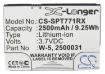 AT&T 2500031 2500060 W-5 Battery Replacement for Unite UNITE-344B - 5