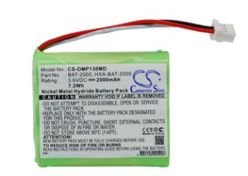 Omron BAT-2000 Battery Replacement for HBP-1300 Blood Pressure Monitor - 1