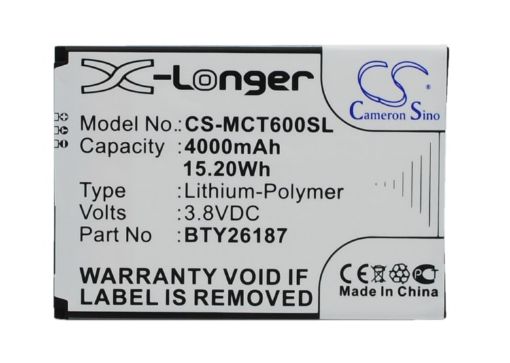 Mobistel BTY26187 Battery Replacement for Cynus T6 - 1