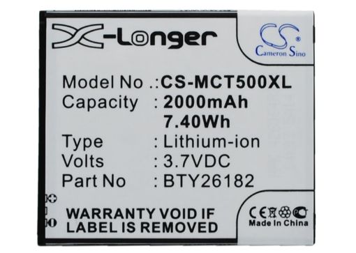 Picture of Battery Replacement Mobistel BTY26182 BTY26182Mobistel/STD for Cynus T5 MT-9201b
