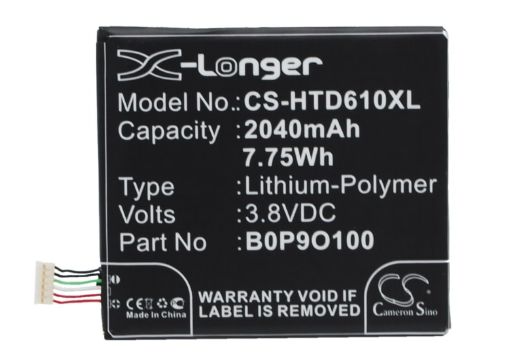 Battery Replacement for HTC 35H00222-00M 35H00222-01M B0P9O100 BOP90100 - 1