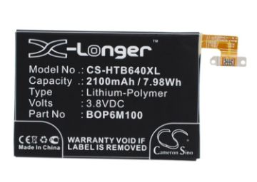 Battery Replacement HTC 35H00216-00M B0P6M100 BOP6M100 for 0P6B640 0P8B200 - 1