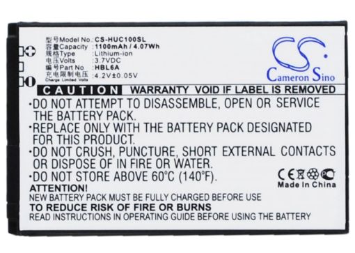 Replacement Battery Huawei HBC100S HBL6A for C2600 C2605 - 1