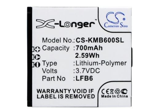 Kazam LFB6 Battery Replacement for Life B6 - 1