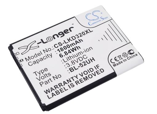 Replacement Battery LG BL-52UH BL-52UHB EAC62258202 for D280 D280N - 1