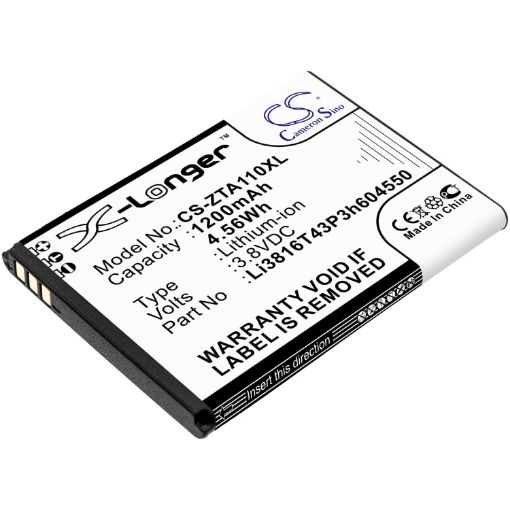 Zte Li3715T42P3h604550 Li3816T43P3h604550 Battery Replacement for Blade A110 A112 - 1