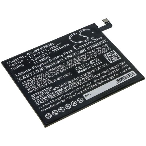 Picture of Battery Replacement Wiko 356477 TLP17J21 for M1790 View XL