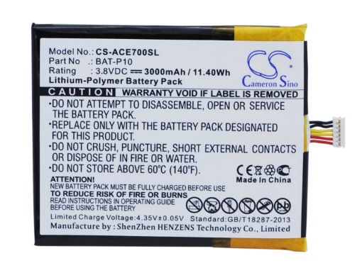 Battery Replacement Acer BAT-P10 KT.00106.001 PGF506173HT - 1