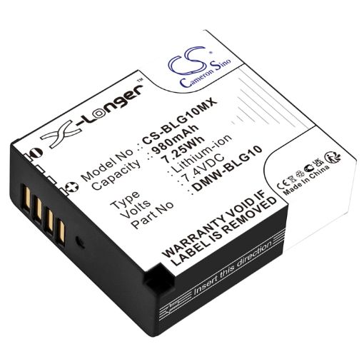 Panasonic DMW-BLG10 Battery Replacement for Lumix DMC-GF3 - 1