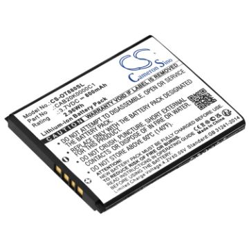 Picture of Battery Replacement Alcatel BTR510AB BY42 CAB20K0000C1 CAB3120000C1 CAB3120000C3 CAB3122001C1 TB-04BA for A392 A392G
