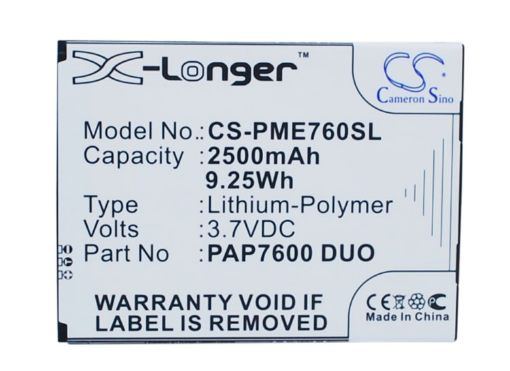 Replacement Battery for Prestigio PAP7600 DUO MultiPhone 7600 Duo - 1