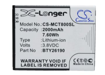 Mobistel BTY26190 Battery Replacement for Cynus T8 - 1