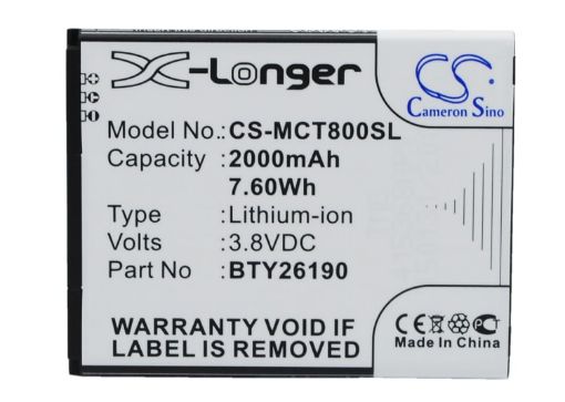 Mobistel BTY26190 Battery Replacement for Cynus T8 - 1