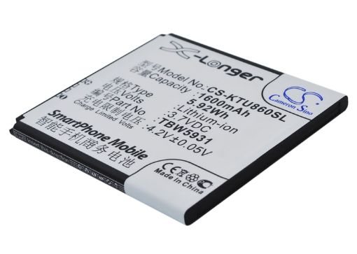 K-Touch TBW5931 Battery Replacement for E616 U86 - 1