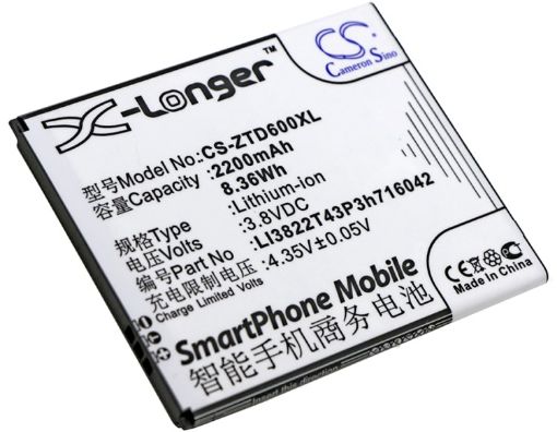 Zte LI3822T43P3h716042 Battery Replacement for Blade D6 Dual SIM - 1