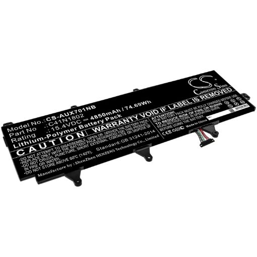 Battery Replacement Asus 0B200-03140100 C41N1802 for GX701G GX701GV-EV016T - 1