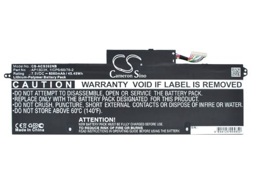 Battery Replacement for Acer Aspire S3-392 1ICP5/60/80-2 AP13D3K - 1