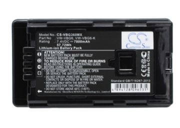 Panasonic VW-VBG6 Battery Replacement for AG-AC130 - 1