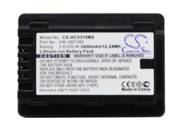 Panasonic VW-VBT190 Battery Replacement for HC-250EB HC-550EB - 1