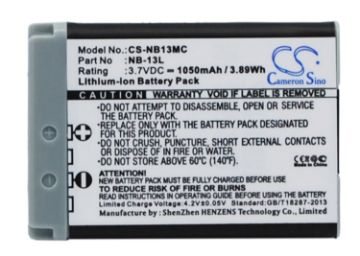 Canon NB-13L Battery Replacement for Powershot G5X - 1