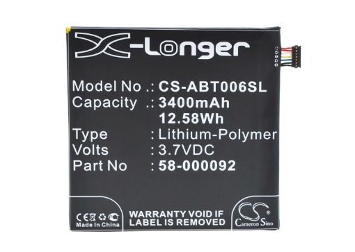 Battery Replacement Amazon 26S1006 26S1006-S(1ICP4/84/82) 58-000092 - 1