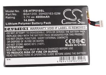 Battery Replacement for HTC 35H00163-00M 35H00163-00P 35H00163-02M BG41200 - 1