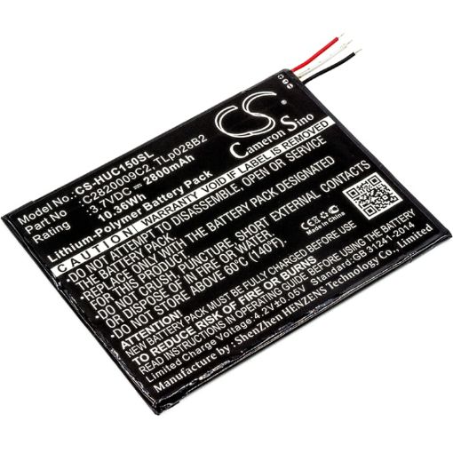 Alcatel C2820009C2 TLp028B2 TLp028BC TLp028BD Battery Replacement for One Touch Pixi 3 (7) WiFi OT-8055 - 1