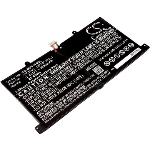 Picture of Battery Replacement Dell 7WMM7 CP305193L1 DL011301-PLP22G0 for CFC6C D1R74