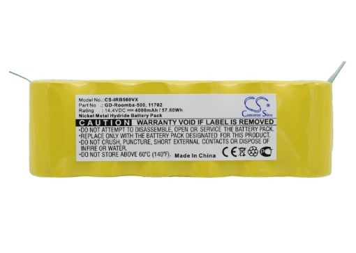 Battery Replacement Irobot 11702 GD-Roomba-500 VAC-500NMH-33 - 1