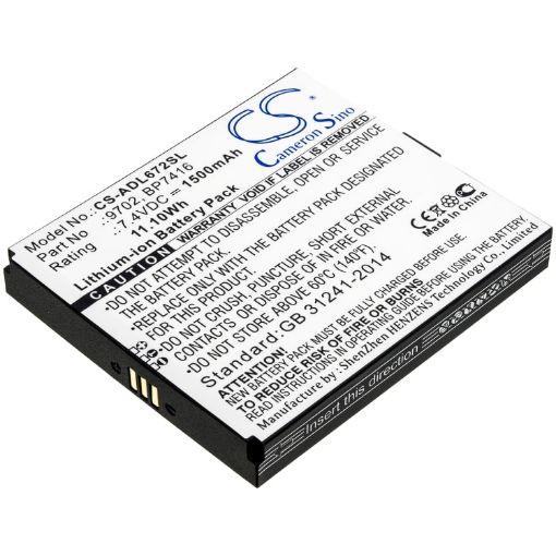 Additel 9702 BP7416 Battery Replacement for ADT 672 - 1