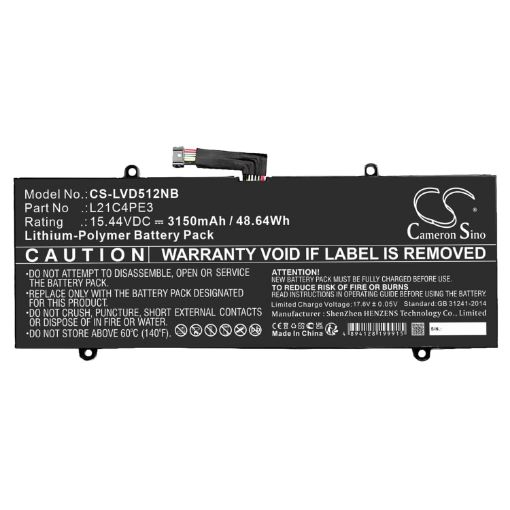 Lenovo Battery Replacement L21C4PE3 L21D4PE3 L21L4PE3 for IdeaPad Duet 5 12IAU7 - 1
