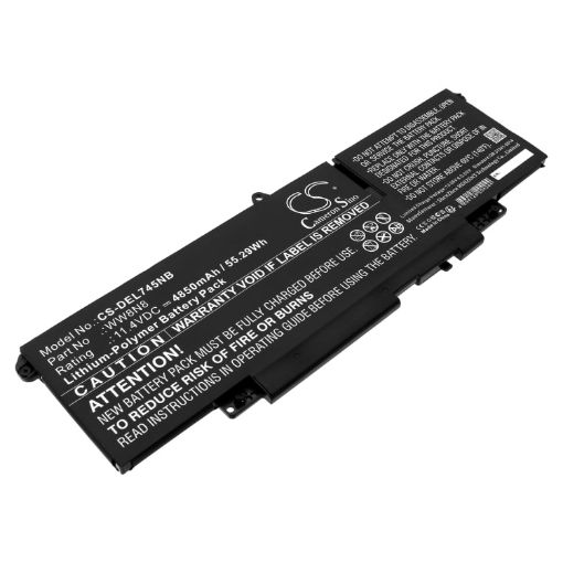Battery Replacement Dell 047T0 0WW8N8 V0W55 WW8N8 for Latitude 7340 - 1
