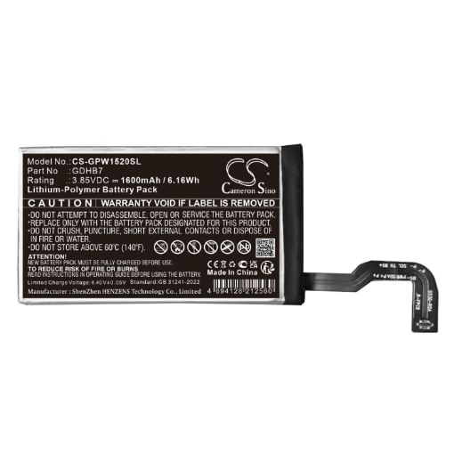 Replacement Battery GDHB7 for Google GC15S GGH2X - 1
