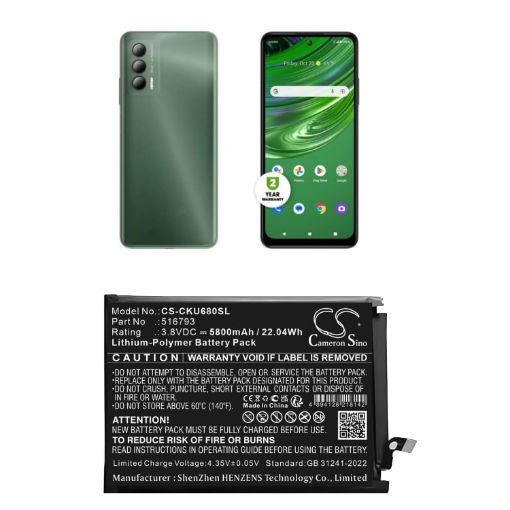 Replacement Battery for Cricket 516793 - Outlast U680AC - 1